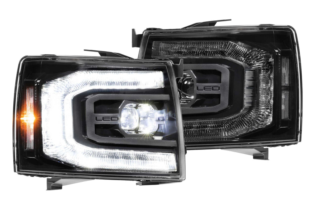 XB LED Heads: Chevy Silverado (07-13) (Set / Black)
