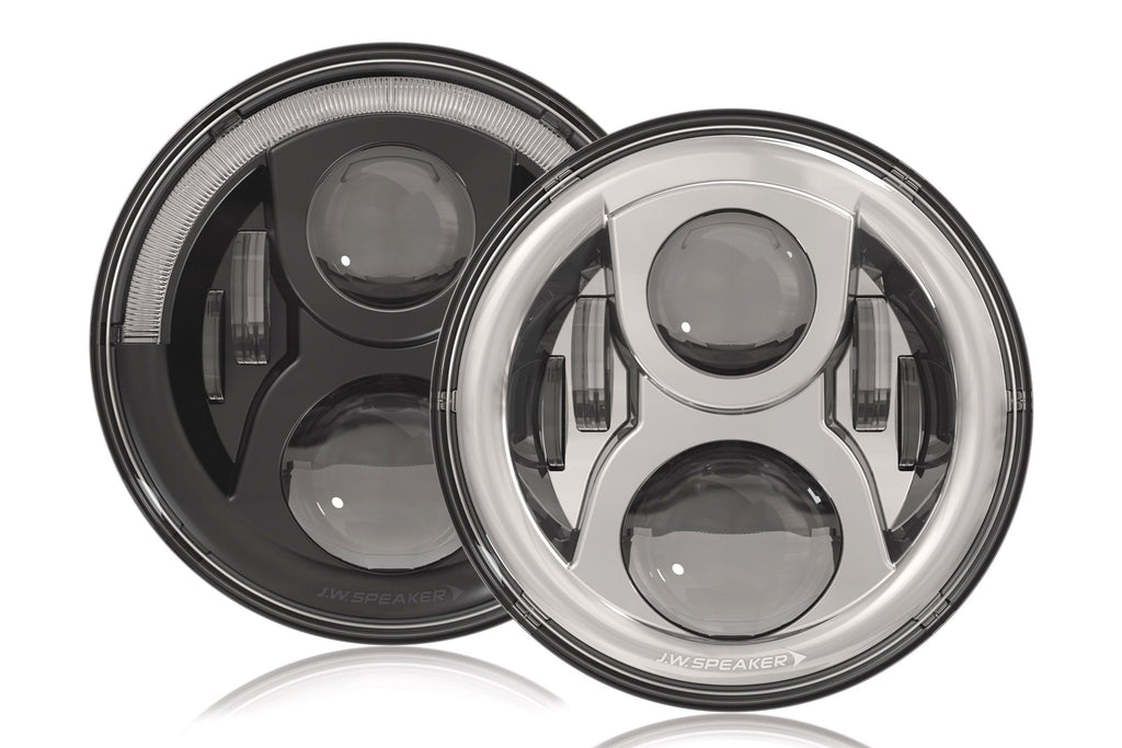 JW Speaker: 8700-EVO2-DB 12/24V DOT Headlamp (Black)