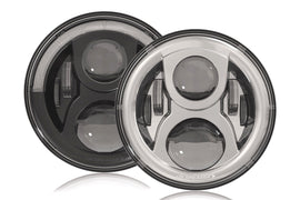 JW Speaker: 8700-EVO2-DB 12/24V DOT Headlamp (Black)