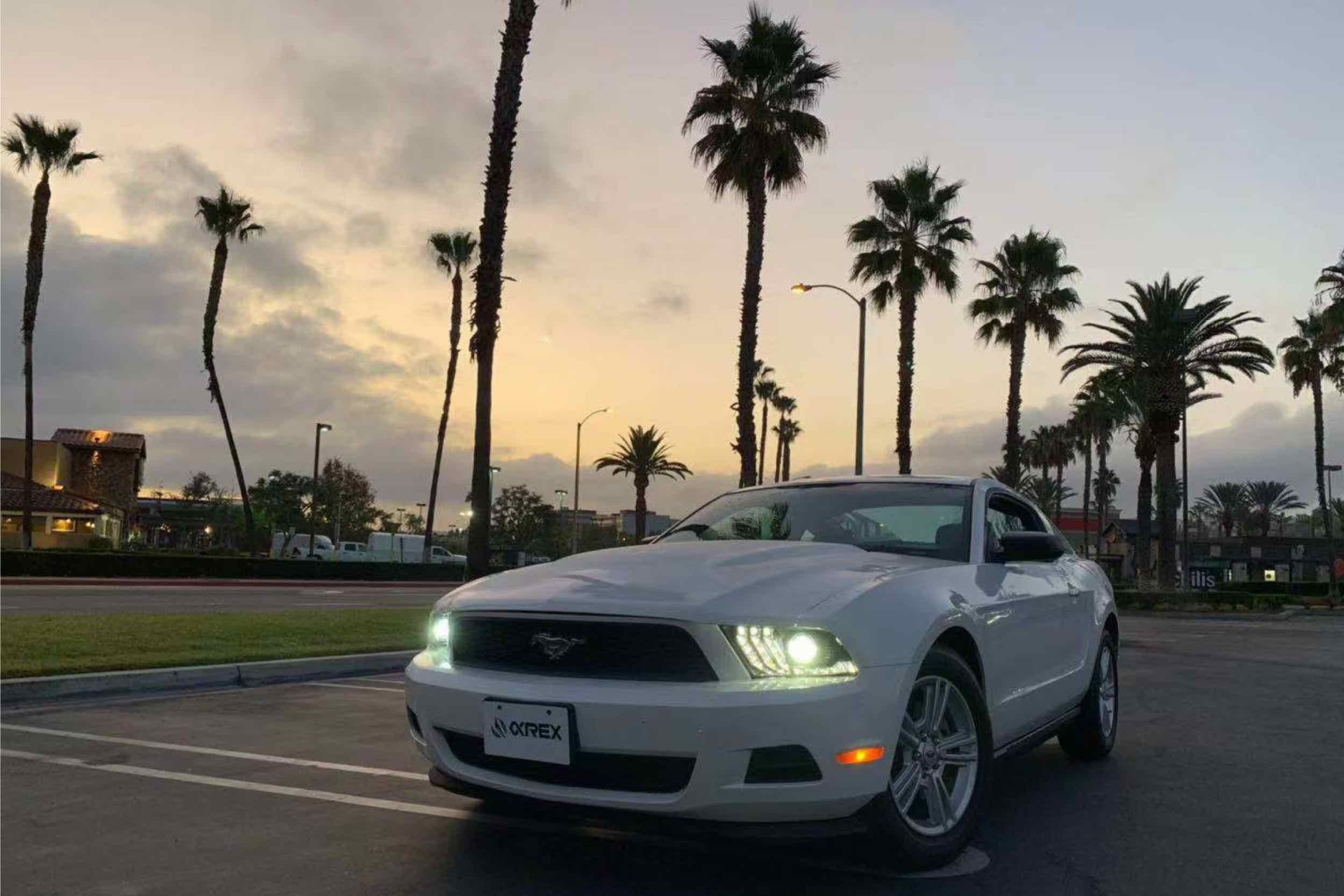 AlphaRex Luxx-Series LED Heads: Ford Mustang (10-14) - Gloss Black (Set)