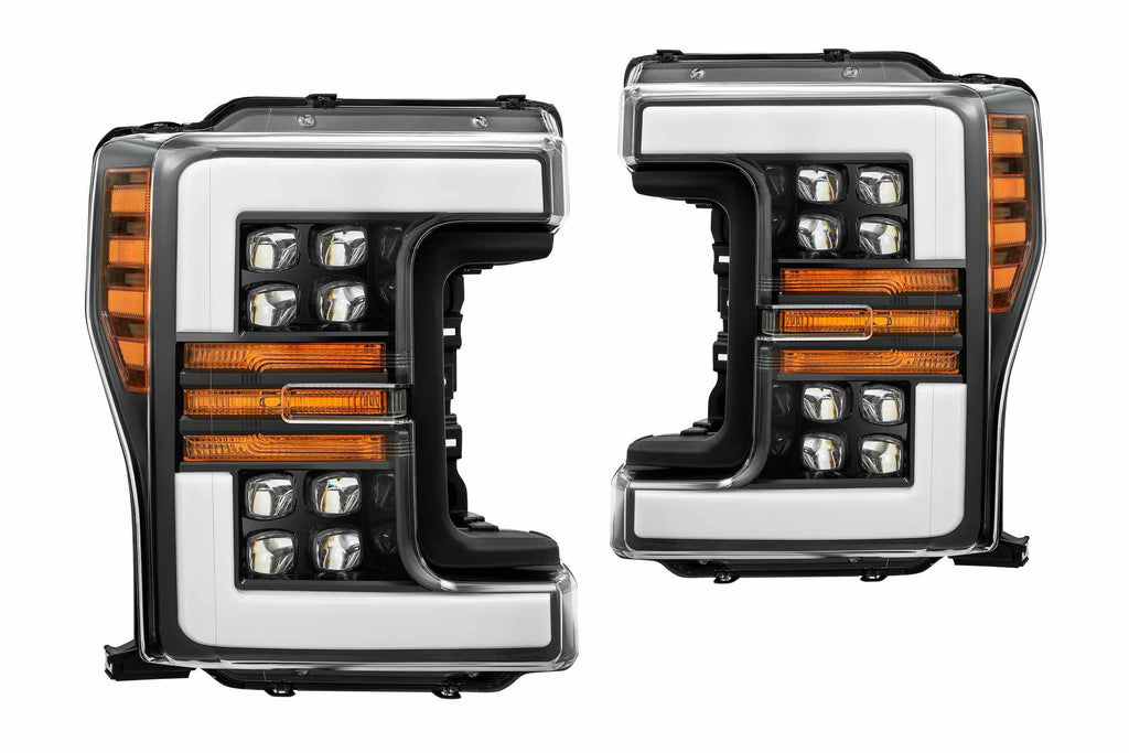 AlphaRex Nova-Series LED Heads:  Ford Super Duty (17-19) - Chrome (Set)