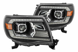 AlphaRex Pro-Series Halogen Heads: Toyota Tacoma (05-11) - Gloss Black (Set)