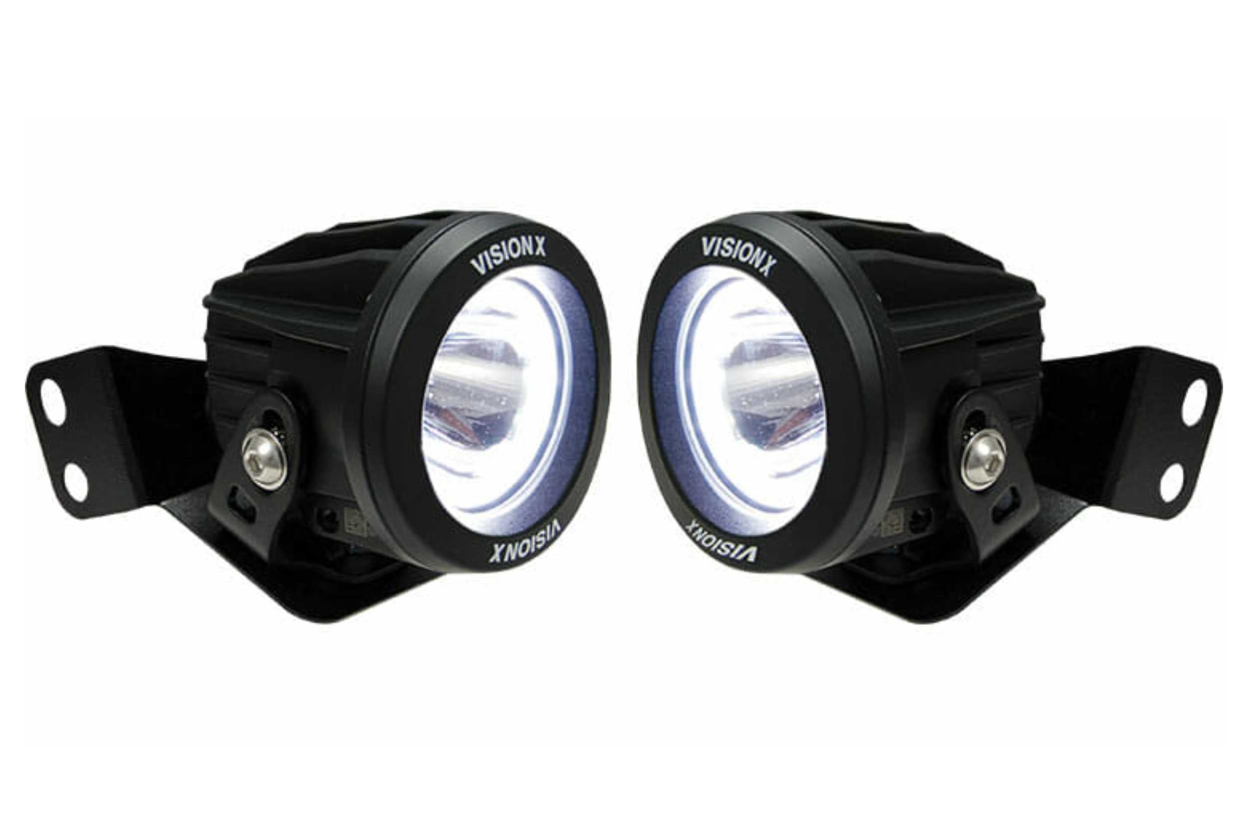 Vision X A-Pillar LED Lighting System: 2-4 Seat RZR (2x 4.5" Optimus Pods)