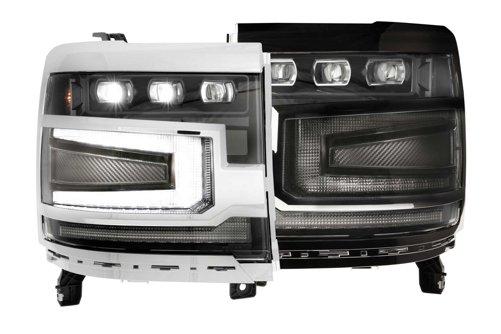 XB LED Heads: Chevrolet Silverado 1500 (16-18) Trim (Pair / Chrome)
