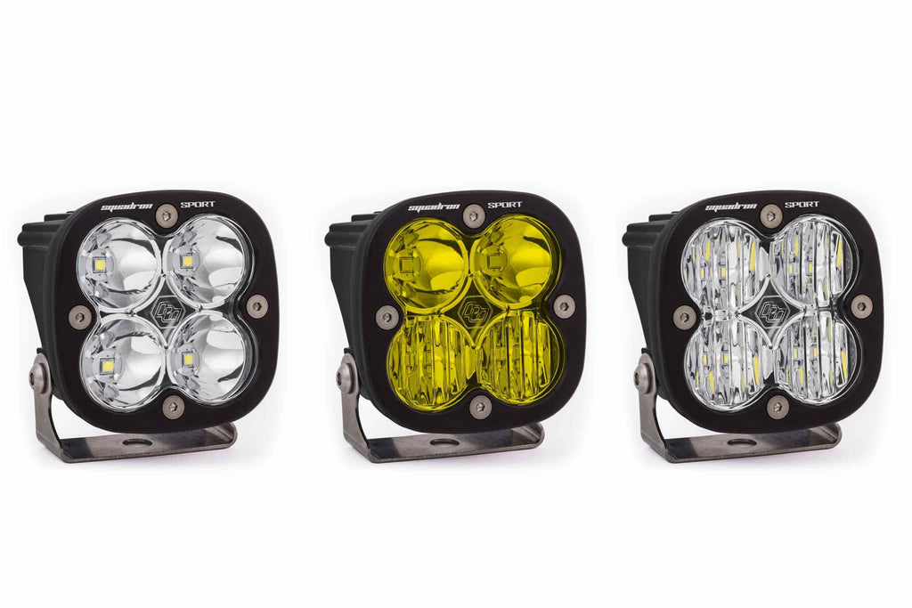 Squadron Sport Light Pods: (Each / Clear / Work-Scene Beam / White Body / Flush Mount)