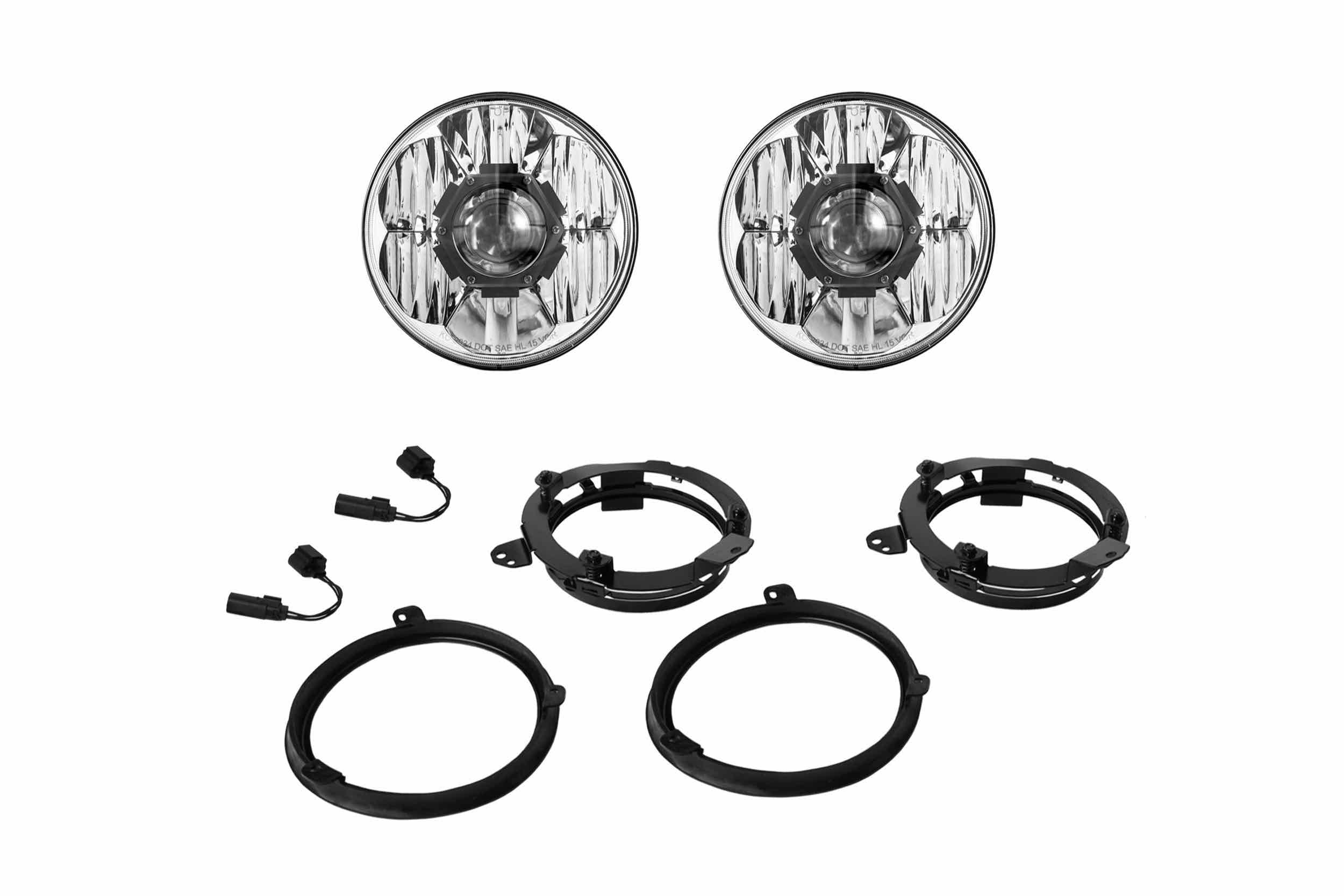 Gravity 7" LED Headlight: Jeep JL/JT (2019+) (Set / H13)