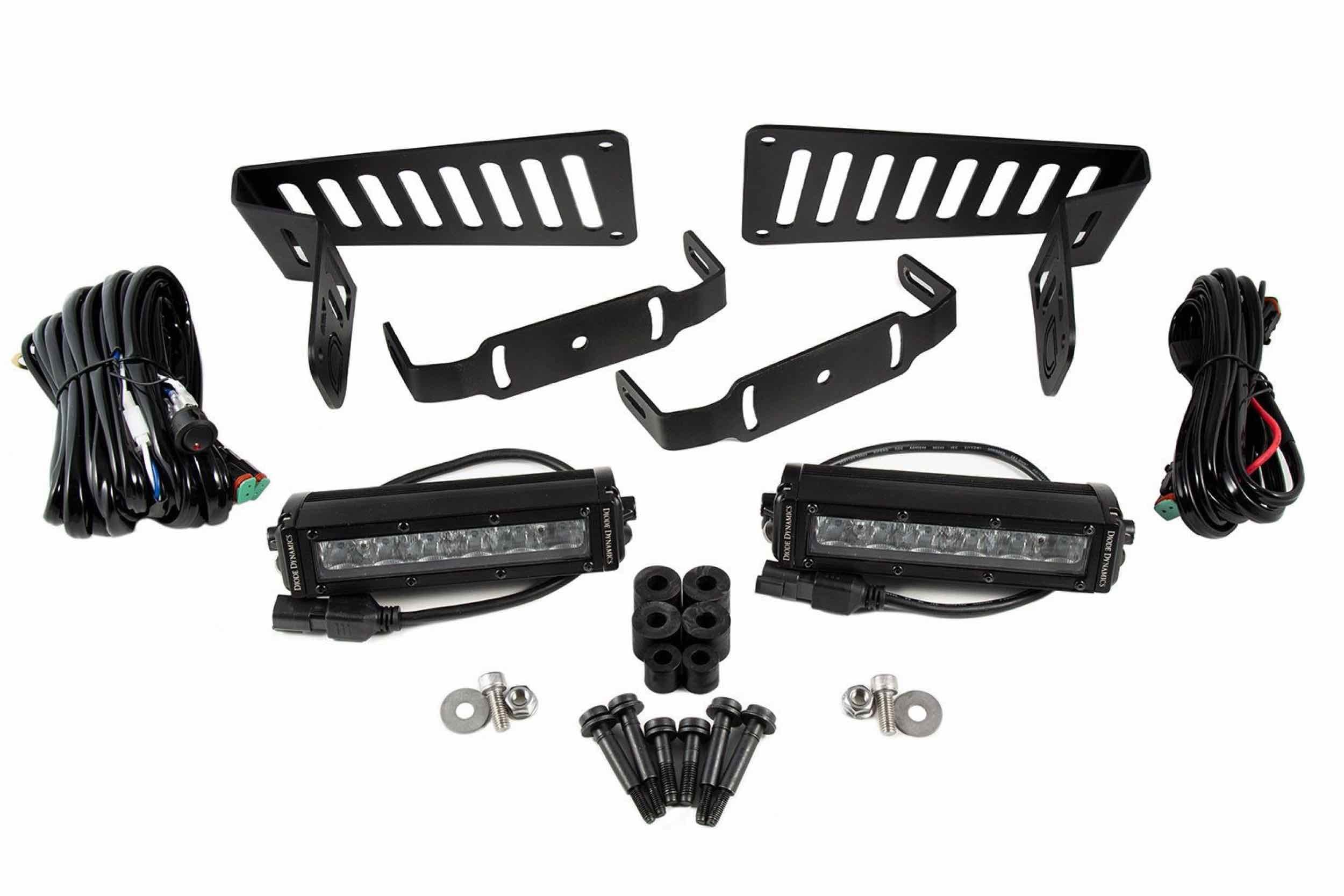 DD Cowl Light Kit: Wrangler JL (Amber / Driving Beam) (1x SS6 Bar)