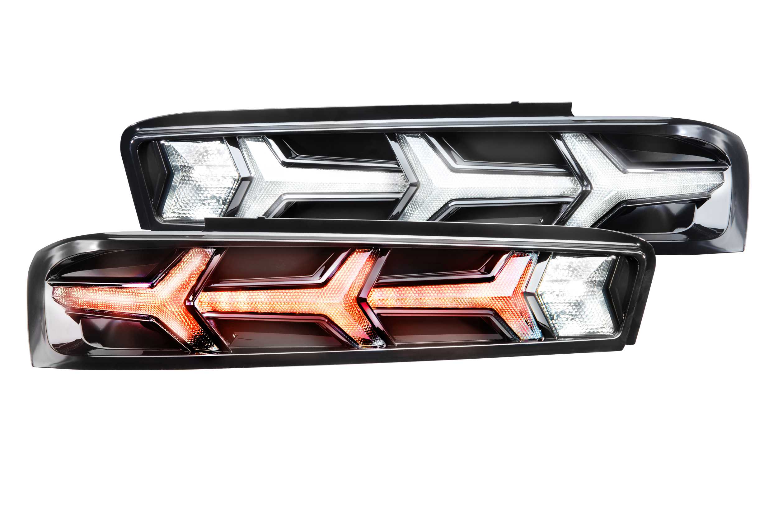 XB LED Tails: Chevrolet Camaro (16-18) (Pair / Lambo / Smoked)