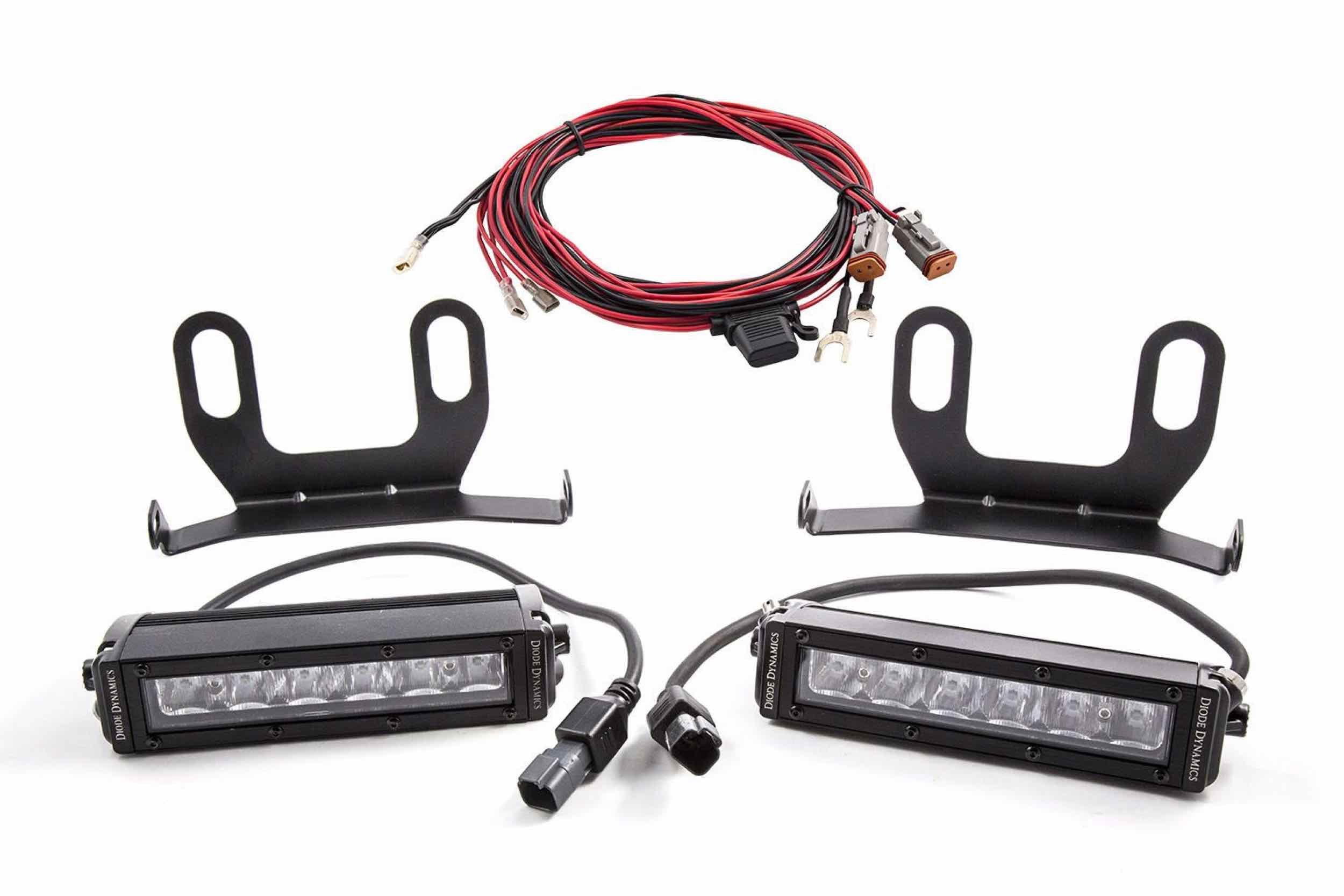 DD Bumper Light Kit: Dodge Ram 1500 (13-18) (Amber / Wide Beam) (2x SS6 Bars)