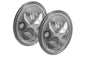 Vision X LED Heads: (Each / 7in Round / Black / White Halo) (Motorcycle Spec)