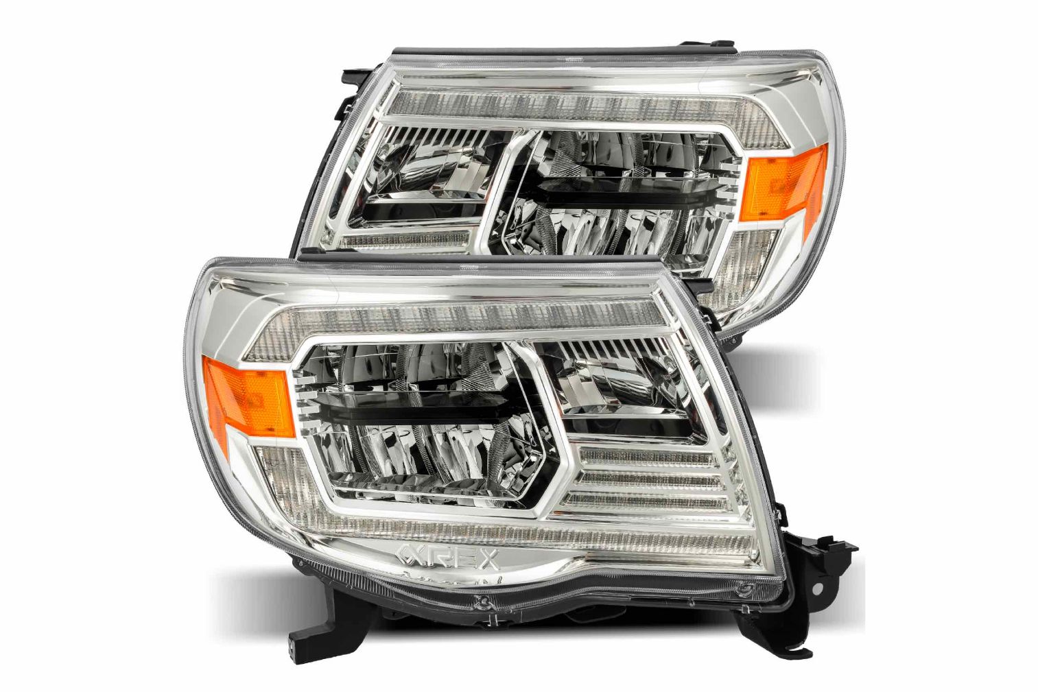 AlphaRex Luxx-Series LED Heads: Toyota Tacoma (05-11) - Chrome (Reflector / Set)