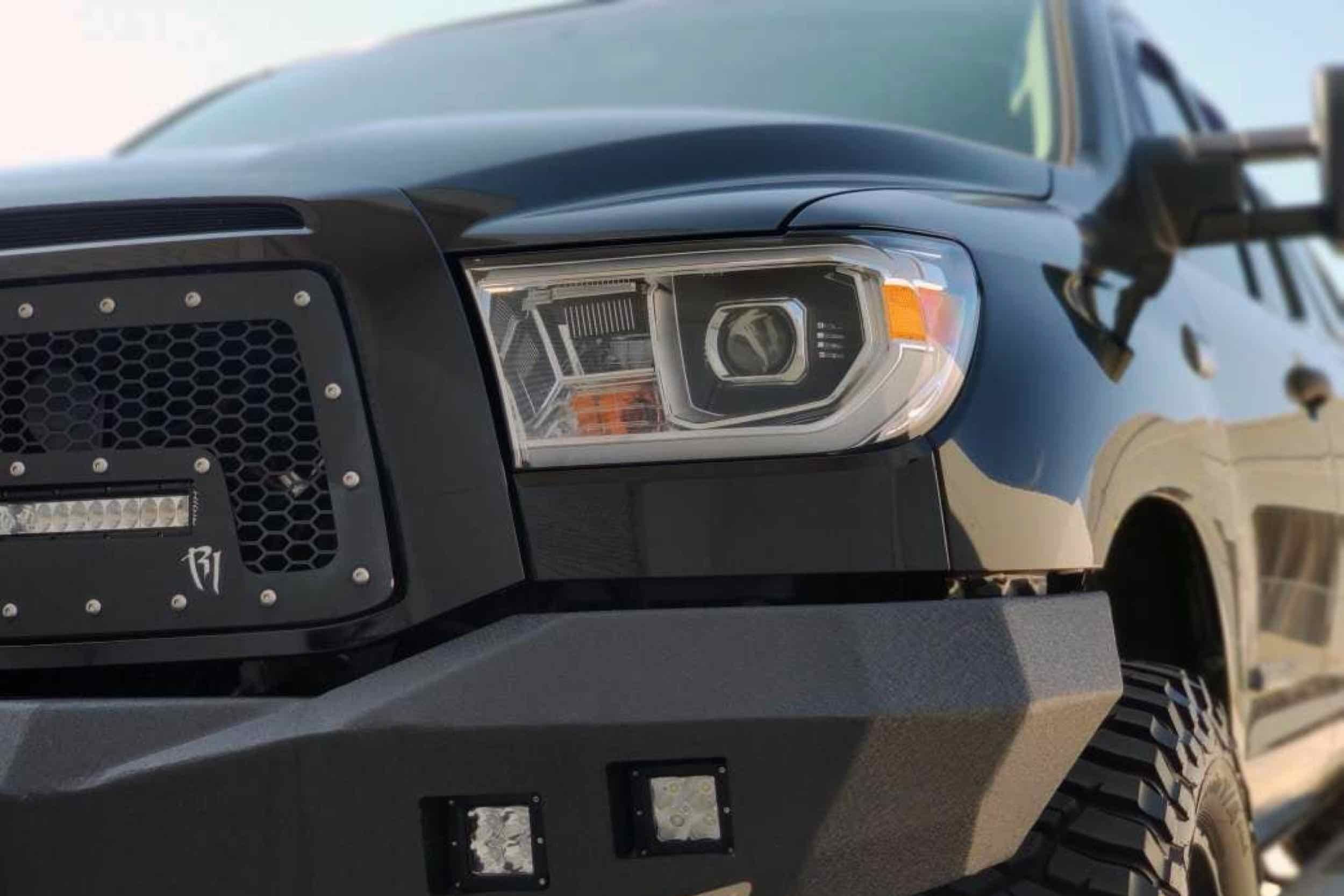 AlphaRex Luxx-Series LED Heads:  Toyota Tundra (07-13)  - Gloss Black (Set)