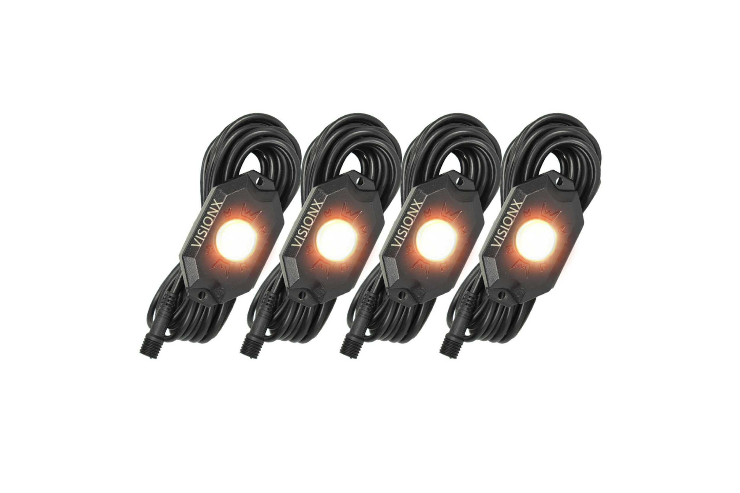Vision X LED Rock Light System: (9W / 4 Pod Set / RGB w/ Bluetooth Controller)