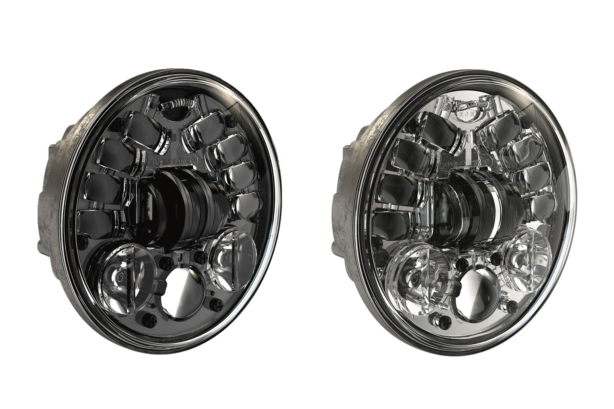 JW Speaker: 8690M - 12V LED Headlight (Chrome) - non adaptive