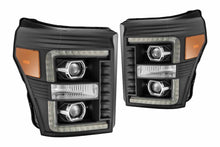 Load image into Gallery viewer, AlphaRex Luxx-Series LED Heads:  Ford Super Duty (11-16) - Gloss Black (Set)