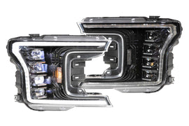XB LED Heads: Ford F150 (18-20) (Set / Black) (Gen 2)