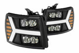 AlphaRex Nova-Series LED Heads: Chevy Silverado 1500 (07-13) - Chrome (Set)