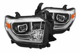 AlphaRex Pro-Series Halogen Heads:  Toyota Tundra (14-20)  - Gloss Black (Set)