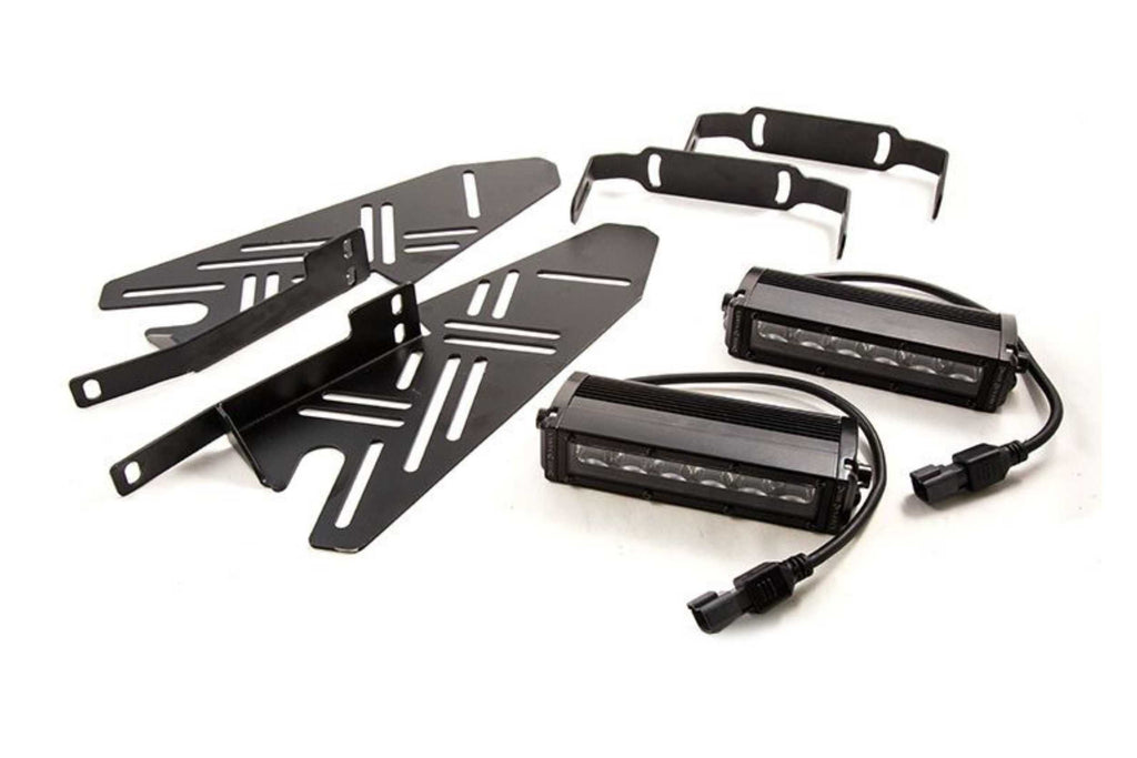 DD Bumper Light Kit: Ford Raptor (17-20) (White / Wide Beam) (2x SS6 Bars)