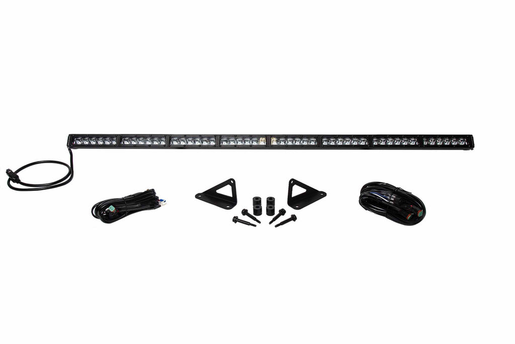 DD Hood-Mount LED System: Wrangler JL (Amber / Combo Beam) (Single SS50 Bar)