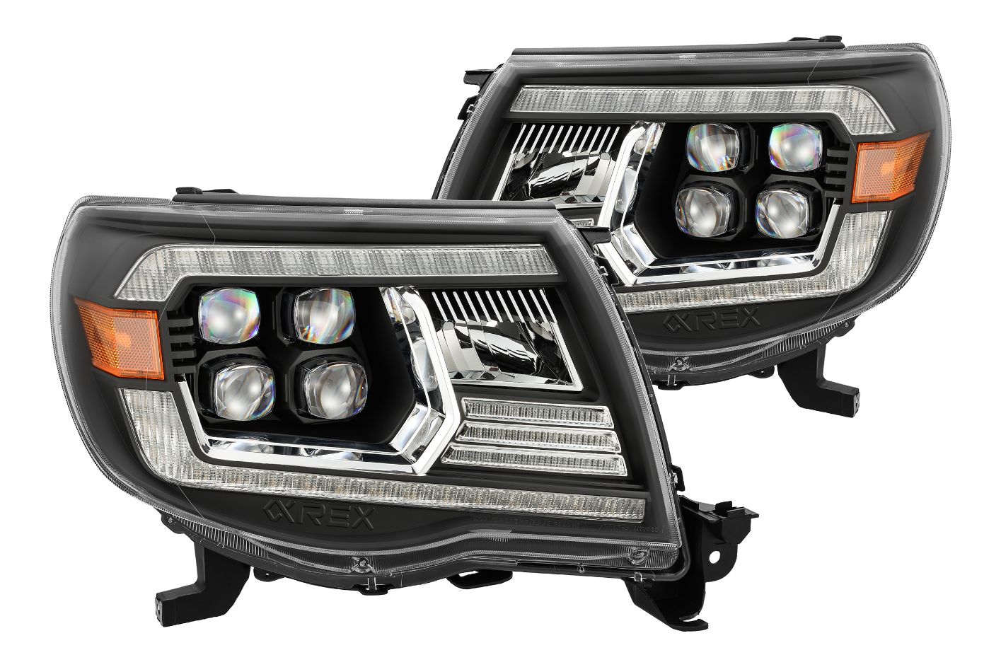 AlphaRex Nova-Series LED Heads: Toyota Tacoma (05-11) - Matte Black (Set)