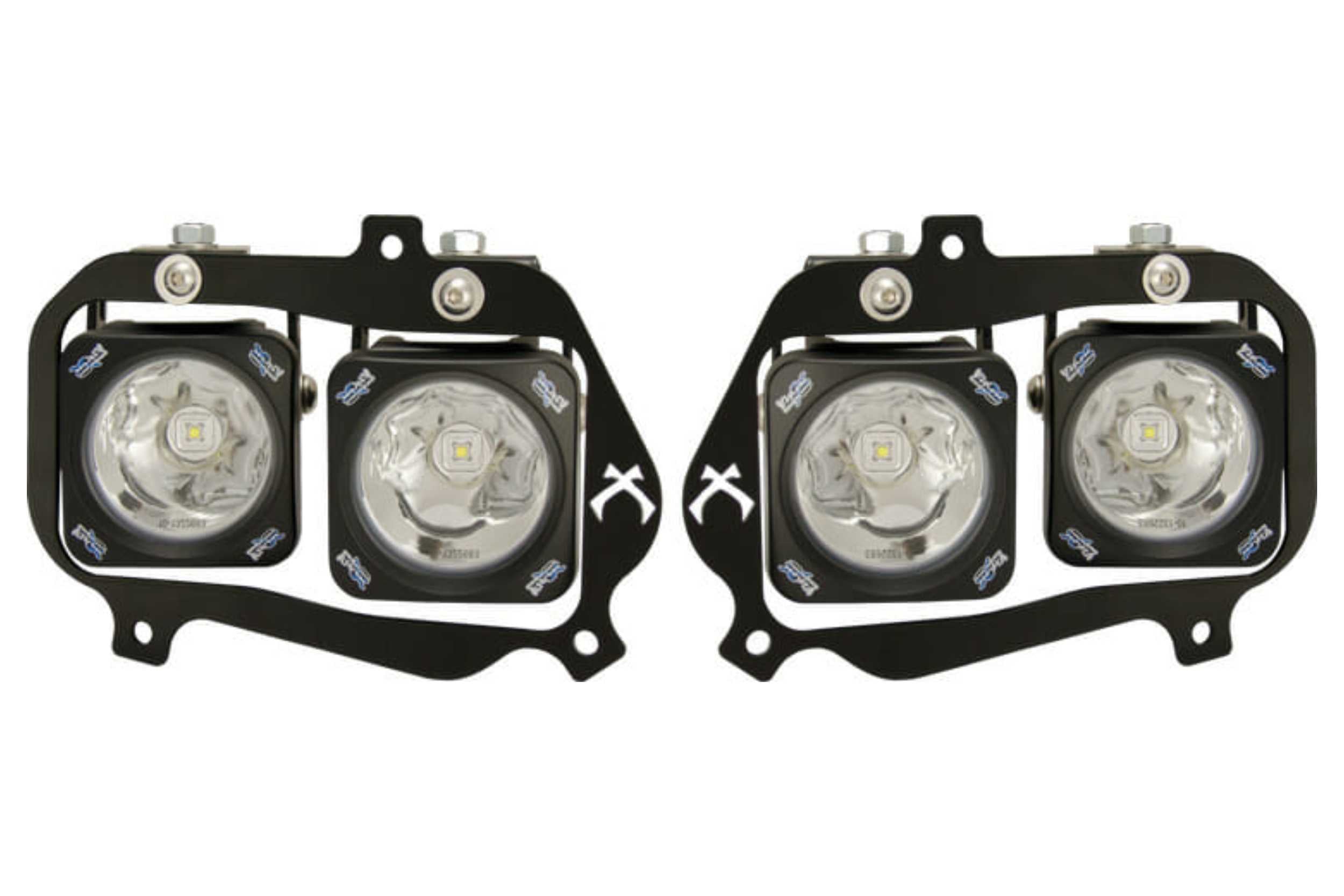 Vision X LED Headlights: Polaris RZR (08-13) (4x XIL-OPRH110 / Brackets / Wiring)