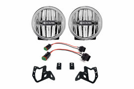 KC Gravity G4 Fogs: Wrangler JL (19+) (Set / White / Steel Bumper)