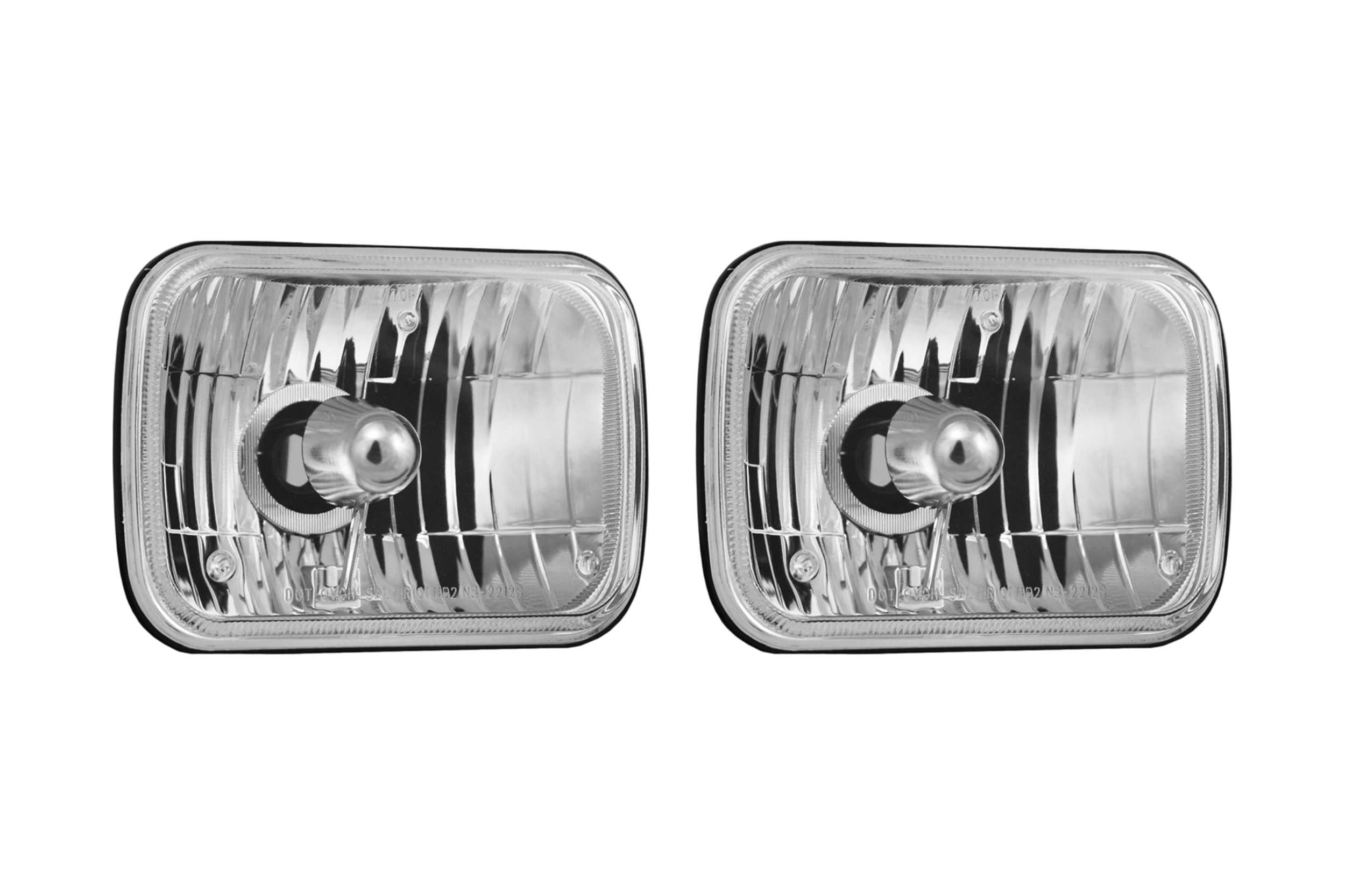 Vision X Halogen Heads: (Set / 5x7in Rectangle / Chrome)
