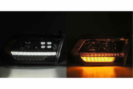 AlphaRex Luxx-Series LED Heads: Dodge Ram (09-18) (19+ HD Look) - Gloss Black (Set)