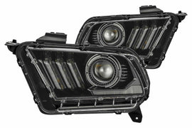 AlphaRex Pro-Series Halogen Heads: Ford Mustang (10-14) - Matte Black (Set)