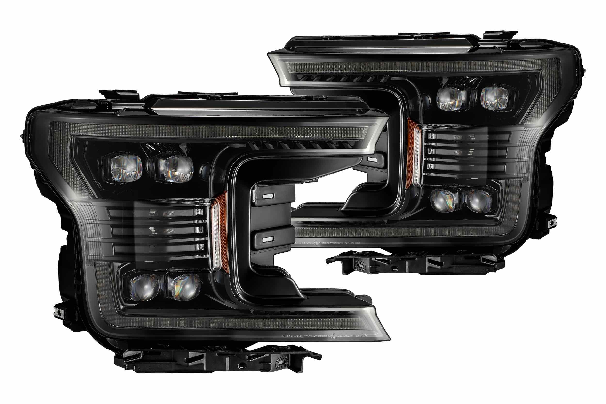 AlphaRex Nova-Series LED Heads: Ford F150 (18-19) - Gloss Black (Set)