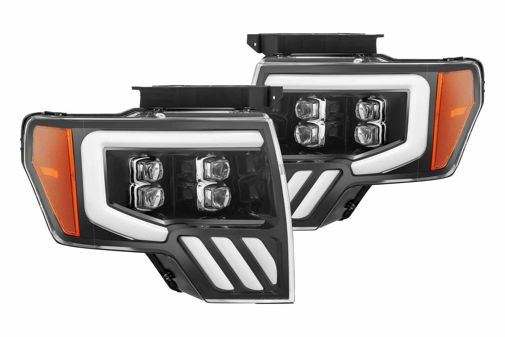 AlphaRex Nova-Series LED Heads: Ford F150 (09-14) - Gloss Black (Set)