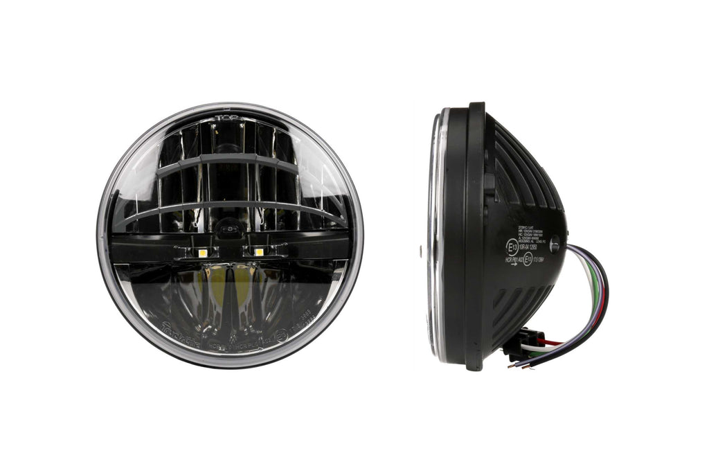 Truck-Lite 7" Universal LED Headlight (Each / High-Low / 27290C / H4 / Dark Chrome / RHT)