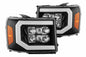 AlphaRex Nova-Series LED Heads: GMC Sierra (07-13) - Gloss Black (Set)