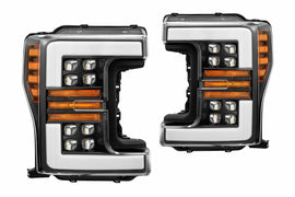 AlphaRex Nova-Series LED Heads:  Ford Super Duty (17-19) - Gloss Black (Set)