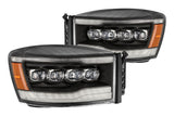AlphaRex Nova-Series LED Heads: Dodge Ram (06-08) - Gloss Black (Set)