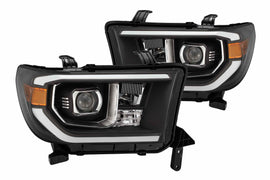 AlphaRex Pro-Series Halogen Heads:  Toyota Tundra (07-13)  - AlphaBlack Black (Set)