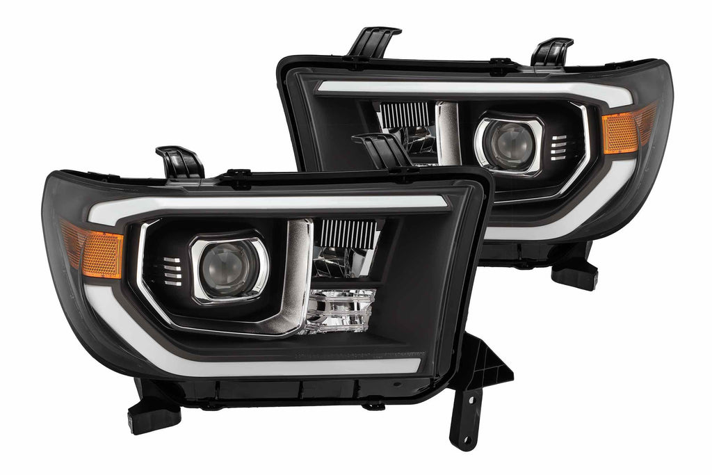 AlphaRex Pro-Series Halogen Heads:  Toyota Tundra (07-13)  - Gloss Black (Set) (w/ Auto-Leveling)