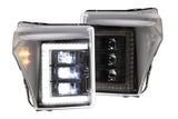 XB LED Heads: Ford Super Duty (11-16) (Set / Black)