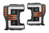 AlphaRex Pro-Series Halogen Heads:  Ford Super Duty (17-19) - Gloss Black (Set)