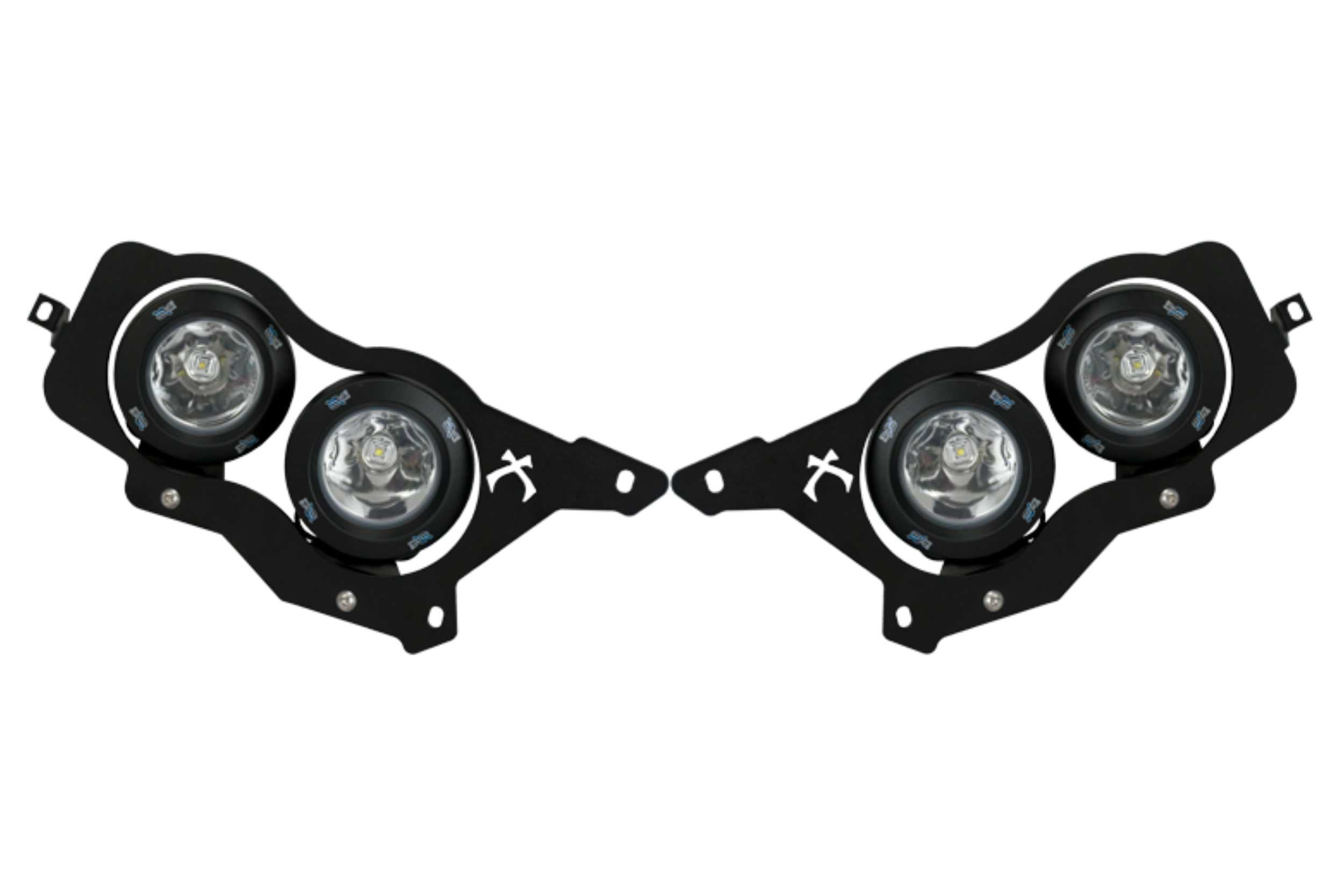 Vision X LED Headlights: Polaris RZR (14-16) (2x XIL-OPRH110 + 2x XIL-OPRH120  / Brackets / Wiring)