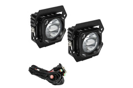 Vision X LED Fog Light System: Ford Ranger (19+) (2x Optimus Square Pods w/ Halo)