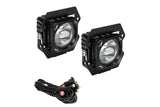 Vision X LED Fog Light System: Ford Ranger (19+) (2x Optimus Square Pods w/ Halo)