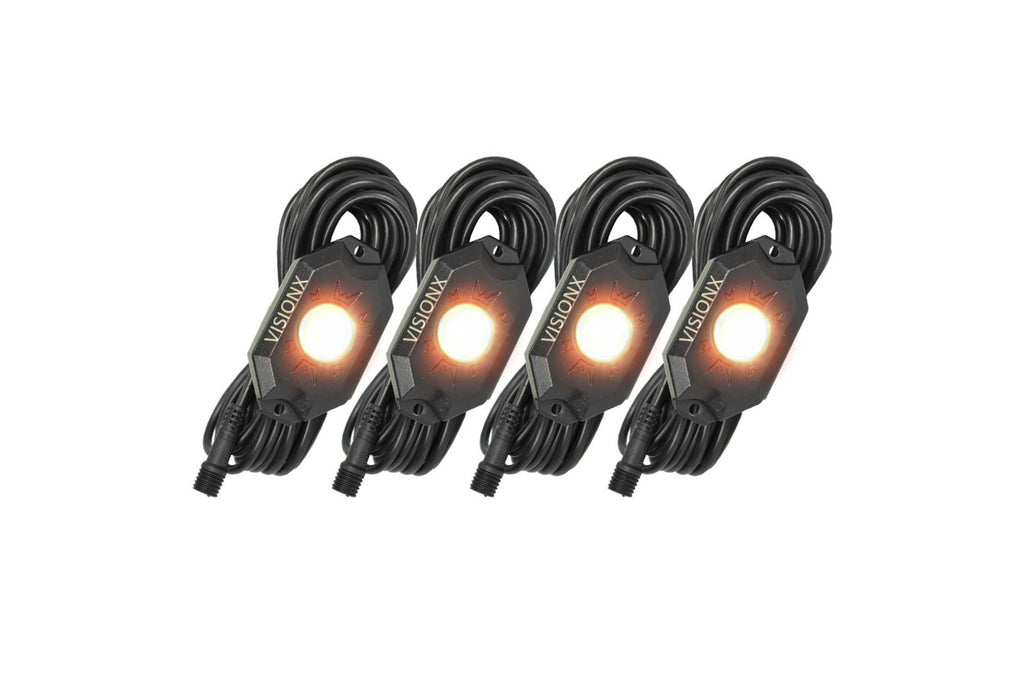 Vision X LED Rock Light System: (9W / 4 Pod Set / Green)