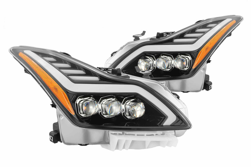 AlphaRex Nova-Series LED Heads: Infiniti G37 / Q60 (08-15) - Matte Black (Set)