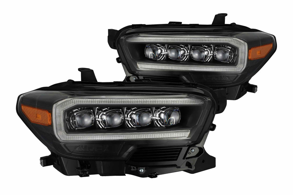 AlphaRex Nova-Series LED Heads:  Toyota Tacoma (16-20)  - Matte Black (Set)