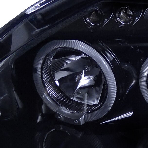 1999-2000 Honda Civic 2/3/4DR Spec-D Tuning JDM Style Smoke Lens Dual Halo Projector Headlights w/ LED DRL