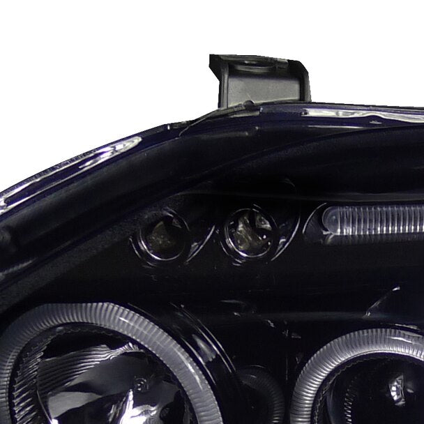 1999-2000 Honda Civic 2/3/4DR Spec-D Tuning JDM Style Smoke Lens Dual Halo Projector Headlights w/ LED DRL