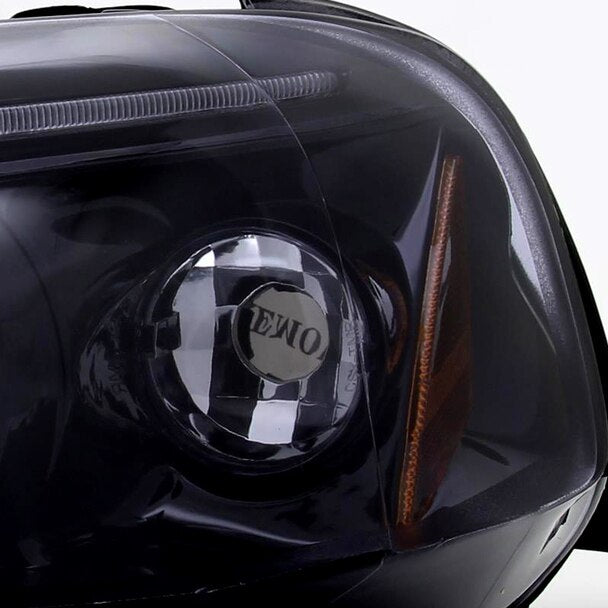 1999-2000 Honda Civic 2/3/4DR Spec-D Tuning JDM Style Smoke Lens Dual Halo Projector Headlights w/ LED DRL