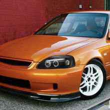 Load image into Gallery viewer, 1999-2000 Honda Civic Spec-D Tuning Dual Halo LED Projector Headlights w/Eyebrows (Matte Black Housing/Clear Lens)